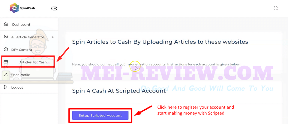 Spin4Cash-demo-6-Articles-for-cash