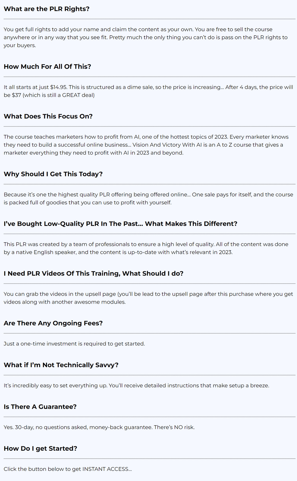 Vision And Victory with AI PLR Review & DFY Bonuses